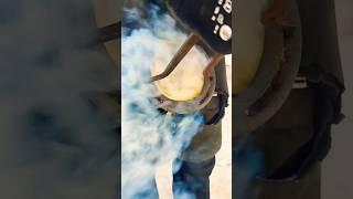 Hoof Restoration  Hot Shoeing #asmr #satisfying #viral #oddlysatisfying #shorts #farrier #horse