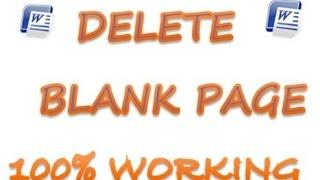 How to Delete MS WORD Blank page... super easy...... 100% working