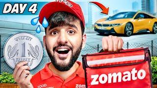 I Became a ZOMATO DELIVERY BOY For 7 Days to turn Rs1 into a CAR  Ep-4