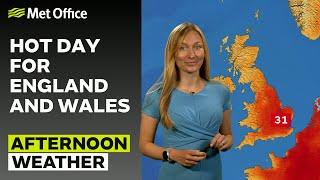 190724 – Hot in the South – Afternoon Weather Forecast UK – Met Office Weather