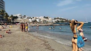 IBIZA BEACH. LIVE WALKING TOUR 4K LIFE SPAIN.