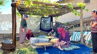 Daily Life of a Large Family in the Village. Village Life in Turkey.