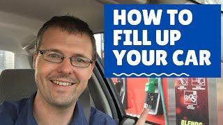 How to Fill Up Gas in a Car at a Gas Station in the United States - Daily English Words Lesson
