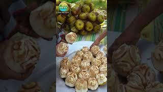 FRUITS CUTTING NINJA - TAAL PREPARING #villagegrandpacooking #fruitscuttingskills #fruits