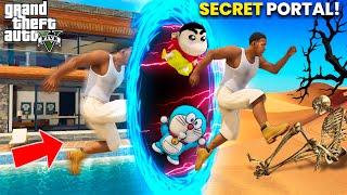 Shinchan Doraemon Travel To Mysterious Place Through Magical Door in GTA 5 in Telugu