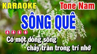 Karaoke Sông Quê Tone Nam Am Nhạc Sống  Huỳnh Lê