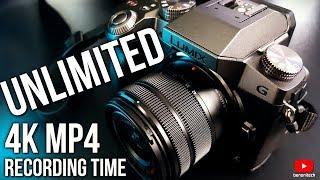Panasonic Lumix G7  NO 4K MP4 VIDEO RECORDING TIME LIMIT 