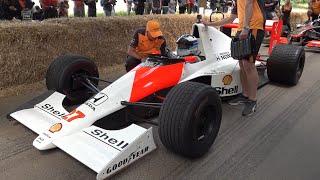 Mika Hakkinen Driving Ayrton Sennas Orginal McLaren MP45B F1 Car @ Goodwood Festival of Speed