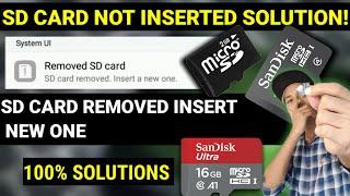 SD Card Removed insert new one problem solutions । SD card unexpectedly removed । SD card unmounted?