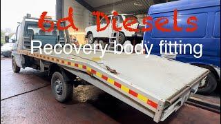 Repairing and fitting the recovery truck body Mercedes sprinter 310D