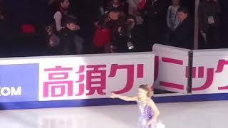 Alina Zagitova Sofia Samodurova Eunsoo Lim before and during Victory Ceremony