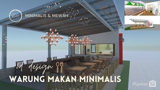 DESAIN RUMAH MAKAN MINIMALIS  CAFE MINIMALIS  ENSCAPE COFFE SHOP MINIM BUGDED MEWAH  SHIPPING