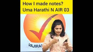 How i made notes by Uma Harathi N AIR 03 #ias #upsc #ips #lbsnaa #iasmotivation #ifs #irs #ifos