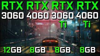 RTX 3060 vs RTX 4060 vs RTX 3060 Ti vs RTX 4060 Ti  Test in 15 Games  2024