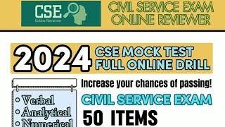 2024 CSE MOCK TEST FULL ONLINE DRILL  Increase your chances of passing