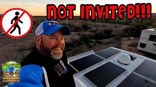 Late Night Intruder at Camp  Solar Panels on RV