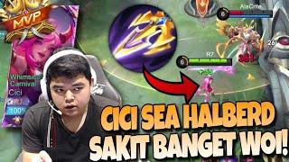 CICI PAKE SEA HALBERD SAKIT BANGET WOI  FIX ITEM PALING COCOK CICI  AUTO MVP COY  #MLBB