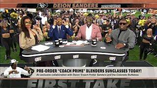 Deion Sanders has gifts for the First Take crew 