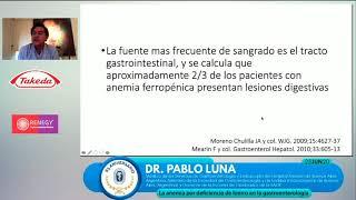 La anemia por deficiencia de hierro en la gastroenterología