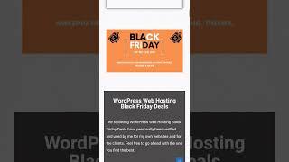 Best Black Friday WordPress Deals 2022 #wordpress #blackfriday