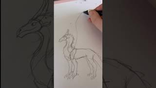 Watch me sketch a dragon ️FLASHINGFAST IMAGES️ #wingsoffire #drawing #dragon #timelapse