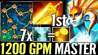  1200 GPM Naga Siren Radiance 1st Item — 7x ILLusion 100% Map Control MASTER Carry Dota 2 Pro