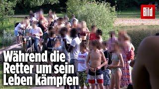 Junge 15 ertrinkt in See – 150 Gaffer behindern Retter  Achterdieksee in Bremen