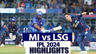 Mumbai vs Lucknow Full Match Highlights MI vs LSG IPL Match 66 Highlights  Match Highlights