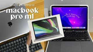  MACBOOK PRO M1  space gray 13 512GB unboxing + setting up 2022