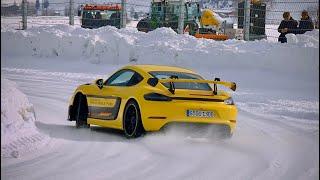 Über E-Fuels mit Walter Röhrl  Porsche Cayman GT4 RS auf Eis  Tim Schrick  GP Ice Race