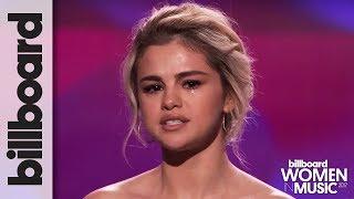 Selena Gomez Tearfully Accepts Woman of the Year Award at Billboards Women in Music 2017