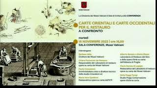 Carte Orientali e Carte Occidentali per il Restauro a Confronto - 15 novembre 2022