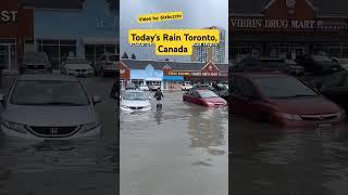 massive rain falls in Toronto Canada.#youtubeshorts #shorts #rain #toronto #thunderstorm