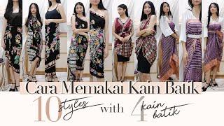CARA MEMAKAI KAIN BATIK SEBAGAI ROK DAN DRESS  10 Styles with only 4 Kain Batik