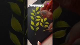 Painting Easy Leaves #artvideo #artwork #viral #flowerpainting