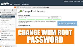 LIVE HOW TO CHANGE WHM ROOT PASSWORD? EASY GUIDE️