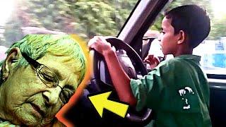 Baby Spotted Driving A Car WHEN THEY STOPPED HIM THEY FOUND GRANDMA IN A BAD SITUATION
