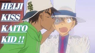 Hattori heiji almost kissed kaito kid disguised as kazuha  Detective Conan 