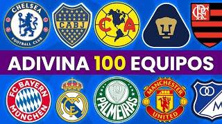 Adivina 100 CLUBES de Fútbol por el Escudo  Equipos del Mundo 