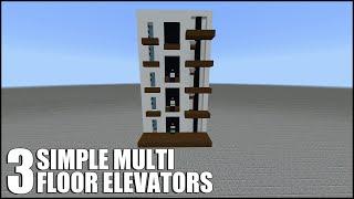 How To Build 3 Simple Multi Floor Elevators in Minecraft Bedrock