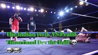 The Indian Hulk Tahir Khan VS Pratik Tiwari and Dev the bull ️️