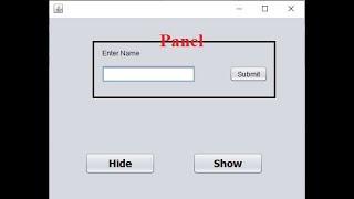 How to Hide  show JPanel in JAVA Swing using NetBeans