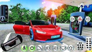 Tesla Roadster Electric Car Vs Train Unlock New Car - 3D Driving Class #16 - Android GamePlay