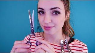 ASMR  Whispered Relaxing Haircut & Style  60fps