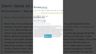 Devin AI is fake  Worlds First Software Developer Faked Demo?