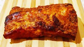 Как запечь мясо свинины в духовке одним куском  мясо получается  вкусное нежное и ароматное  .