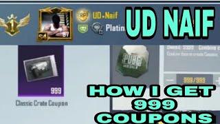 UD NAIF TOP RANK 1IN ACHIEVEMENT 999 CLASSIC COUPONS UD NAIF PUBG MOBILE