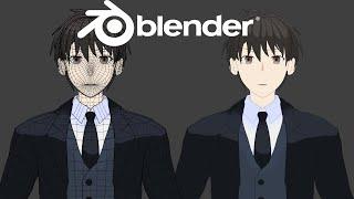 【Blender 2.93 】Modeling Character anime male  boy creation  Kimizuka Kimihiko  Gjnko