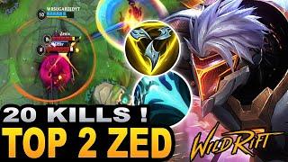 WILD RIFT 20 KILLS TOP 2 ZED GAMEPLAY