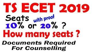 TS ECET 2019  avaible seats in ecet 2019 ts ecet  How many seats